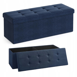 Songmics LSF77IN čalúnená taška 110x38x38 cm námornícka modrá